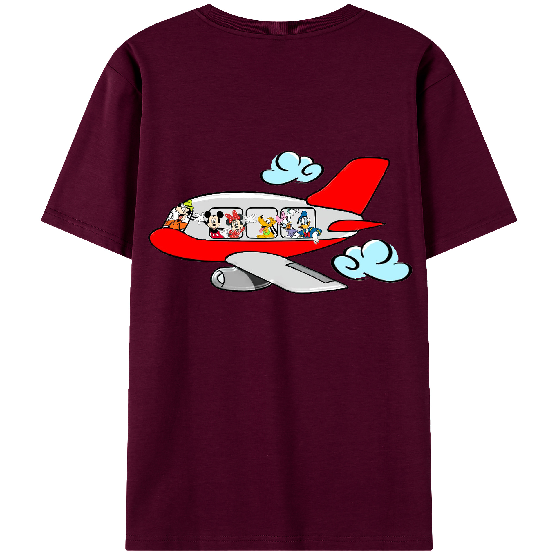 （画像用） ミッキーマウス Mickey Mouse レディース半袖Tシャツ(バックプリント)